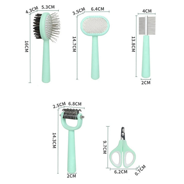 5Pcs/set  Pet Cleaning Brush Tool Kit