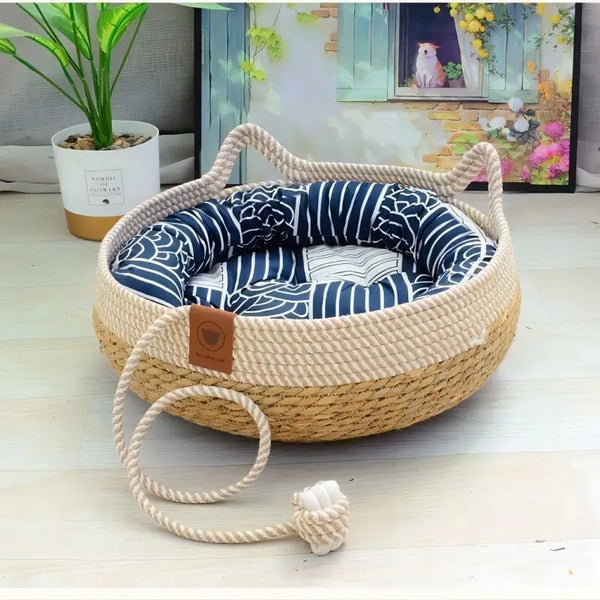 Rattan Woven Cat/Dog Bed-Murzelshop