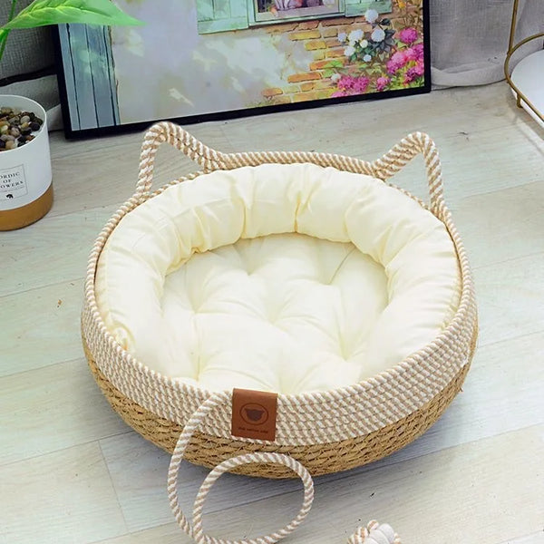 Rattan Woven Cat/Dog Bed-Murzelshop