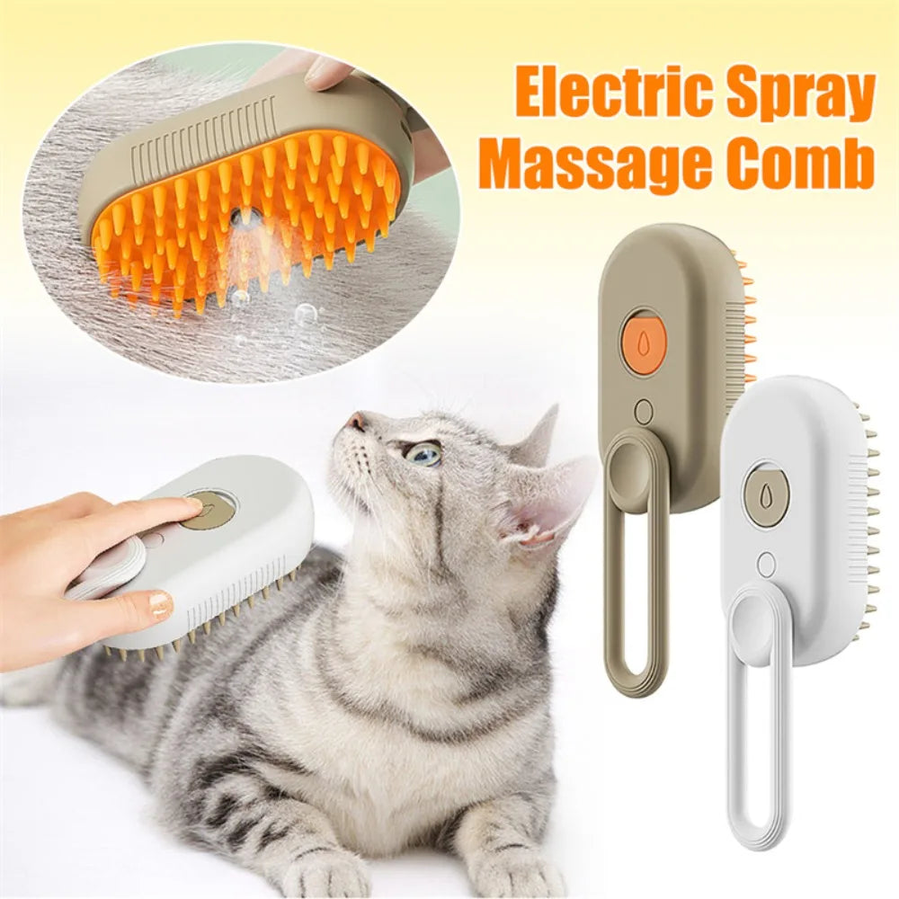 Pet Grooming Steam Comb 3- in- 1