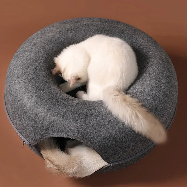 Donut Cat Bed Tunnel Interactive