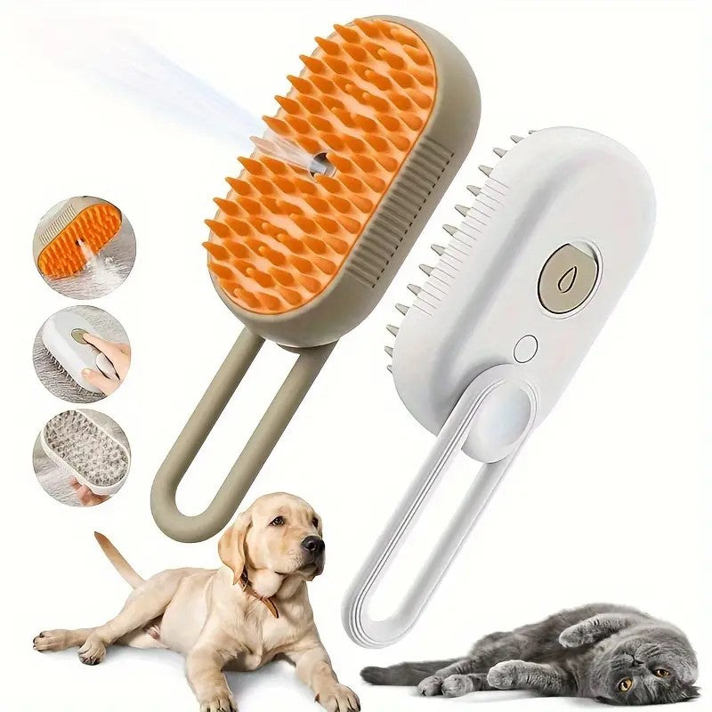 Pet Grooming Steam Comb 3- in- 1