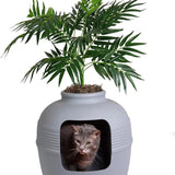 Hidden Cat Litter Box with Artificial Plant - MurzelshopHidden Cat Litter Box with Artificial Plant