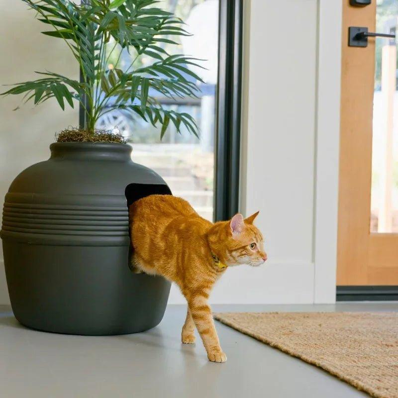 Hidden Cat Litter Box with Artificial Plant - MurzelshopHidden Cat Litter Box with Artificial Plant