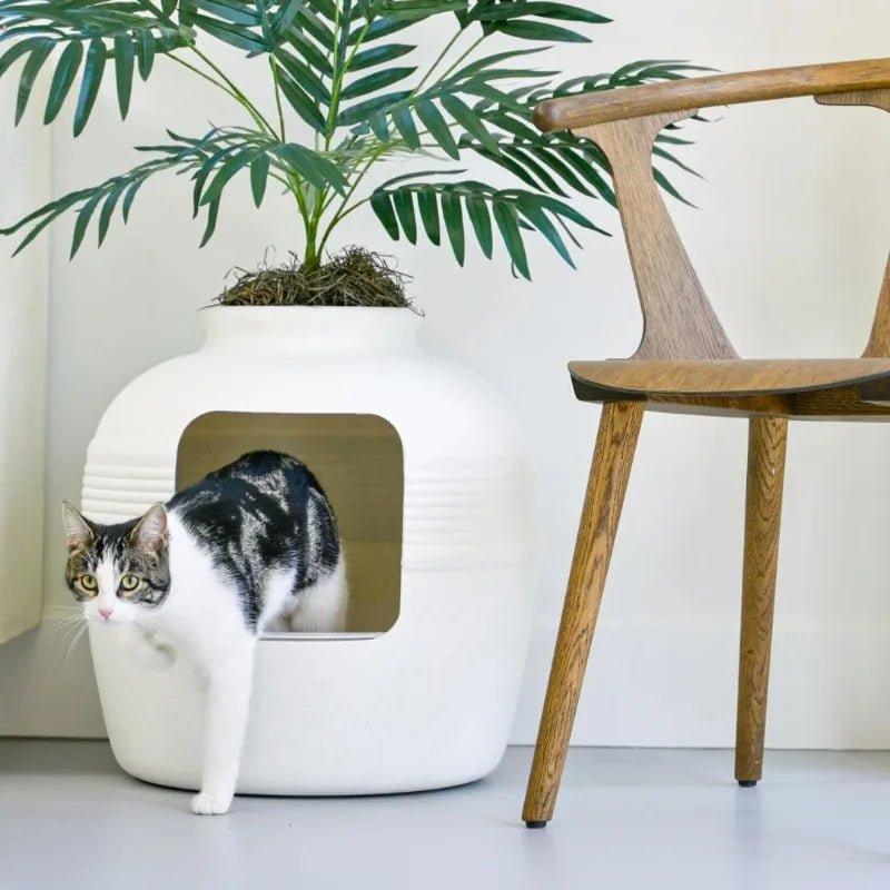 Hidden Cat Litter Box with Artificial Plant - MurzelshopHidden Cat Litter Box with Artificial Plant