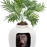 Hidden Cat Litter Box with Artificial Plant - MurzelshopHidden Cat Litter Box with Artificial Plant